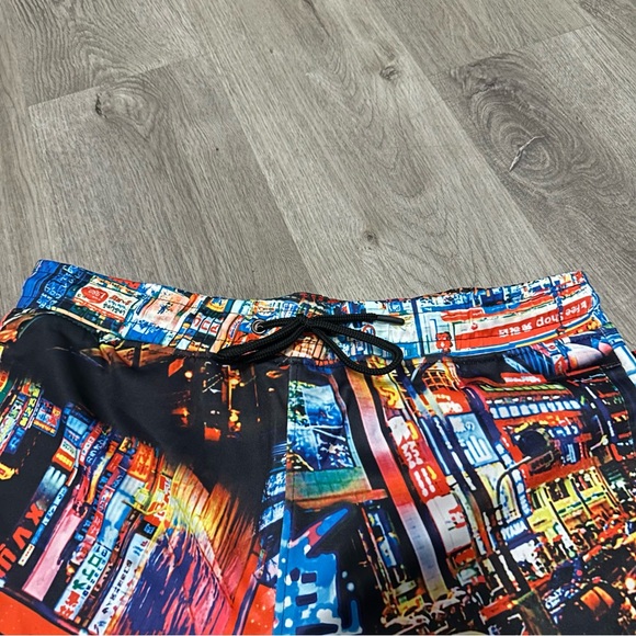 NWT FRESH PRINTS OF TOKYO BY DRILL CLOTHING Mens Swim Short Size L - Picture 2 of 8